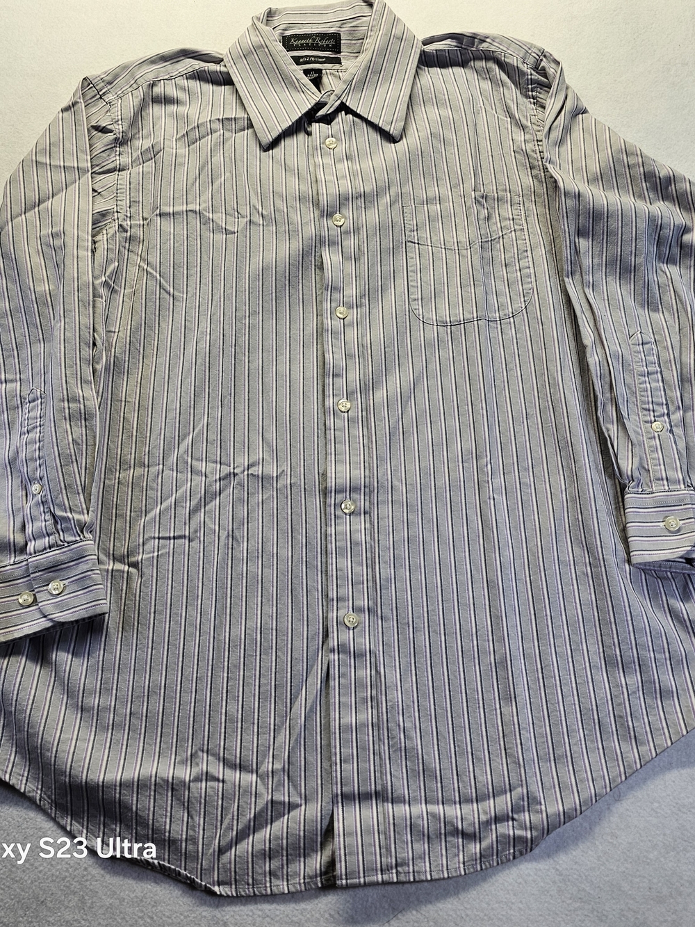 Men’s Striped Dress Shirt in Multicolor by Kenneth Cole 17(32-33)